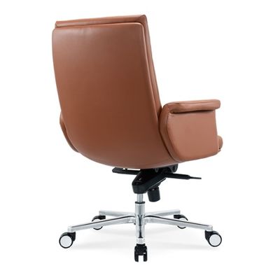 Luxo Moderno Ajustable Giro Gerente Ejecutivo Alta Calidad Ergonómica Real De Cuero Verdadero Recabadora Oficina