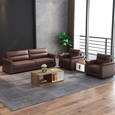 Muebles de oficina Oficina comercial Sofá de recepción Sofá de cuero de lujo Sofá de sección italiano Sofá de oficina Salón de espera Sofá