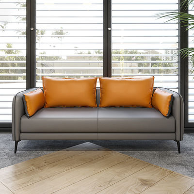 Muebles de oficina menos sencillos Muebles de oficina comerciales gris 3 asientos Muebles de oficina de oficina Sofá Sofá de cuero Sofá moderno pequeño