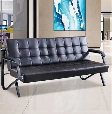 Salón de belleza moderno Salón de spa Sala de espera Sofá Confort 3 asientos Sofá de oficina Sofá de recepción de cuero Sofá de sofá