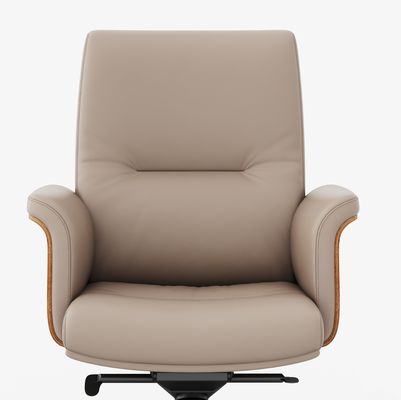 En la parte media de la espalda silla de oficina ejecutiva de cuero genuino reposacabezas ajustables de venta caliente del mercado silla giratoria de metal