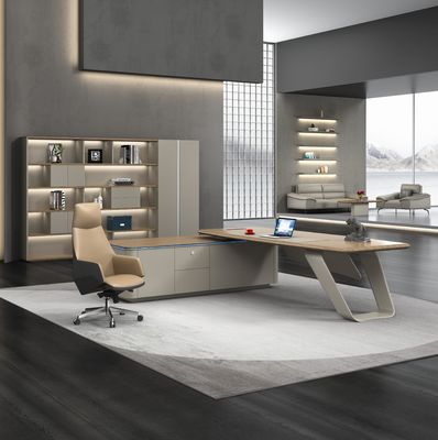 Venta al por mayor Director Director Escritorio Mesa de oficina Ejecutivo Moderno de madera de lujo Diseño de oficina Muebles de oficina contemporáneos
