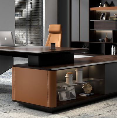 Fábrica Diseño de lujo mayorista personalizado Jefe ejecutivo Escritorio de oficina Jefe de escritorio moderno Gerente de escritorio Mesa de oficina Jefe de escritorio de lujo