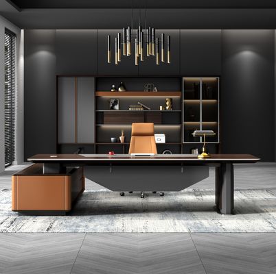Fábrica Diseño de lujo mayorista personalizado Jefe ejecutivo Escritorio de oficina Jefe de escritorio moderno Gerente de escritorio Mesa de oficina Jefe de escritorio de lujo