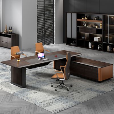 Fábrica Diseño de lujo mayorista personalizado Jefe ejecutivo Escritorio de oficina Jefe de escritorio moderno Gerente de escritorio Mesa de oficina Jefe de escritorio de lujo