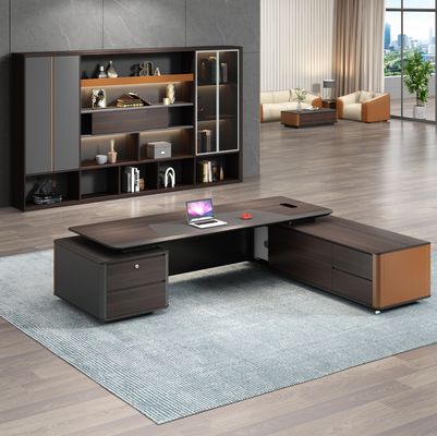 Muebles de oficina modernos Último escritorio escritorio Estación de trabajo Mesa Diseños Director Ejecutivo Escritorio Gerente Mesa en forma de L