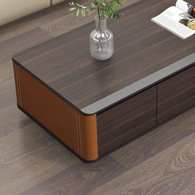 Muebles de oficina armario de almacenamiento cuadrado de madera con puerta mesa de exhibición pequeña mesa de esquina para mesas de café