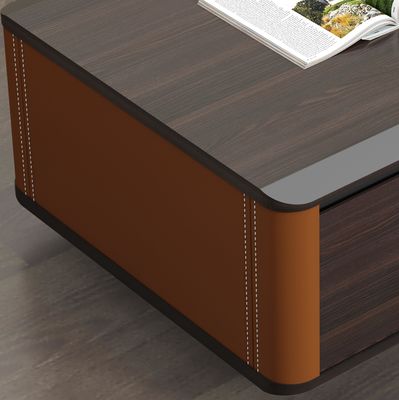 Minimalista hecha a medida en madera de forma cuadrada Almacenamiento Sala de estar de lujo Mesa de café moderna
