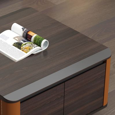 Minimalista hecha a medida en madera de forma cuadrada Almacenamiento Sala de estar de lujo Mesa de café moderna