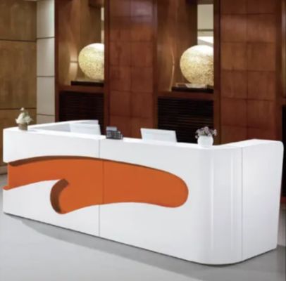 Mesa de recepción de oficina curva de alta calidad Contador de recepción moderno