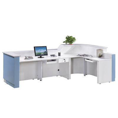 Escritorio de recepción de lujo de color blanco Escritorio de recepción de superficie sólida de escritorio moderno Muebles de recepción