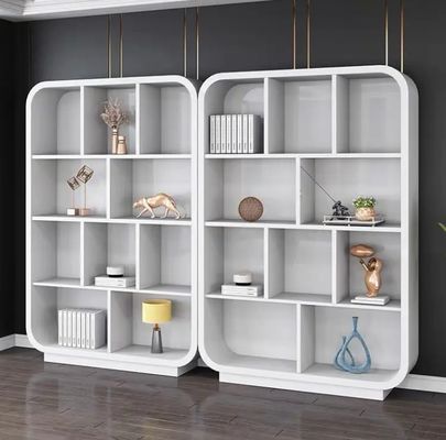 Estante de archivos blanco muebles de oficina de lujo lacado muebles de exhibición de diseño moderno
