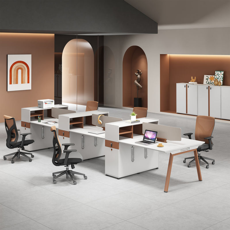Modernos escritorios de oficina para 2 4 6 personas Cubicle de oficina Estación de trabajo Mesa abierta Muebles de oficina modulares Estación de trabajo