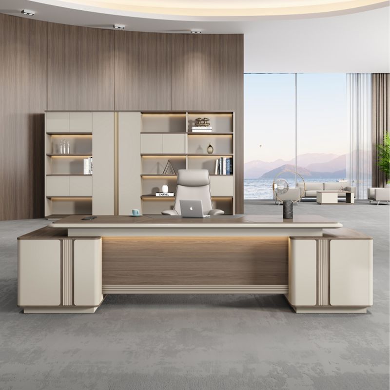 Muebles de oficina Forma L Mdf Jefe Gerente Director Ejecutivo Mesa Escritorio Mesa de estudio de computadora