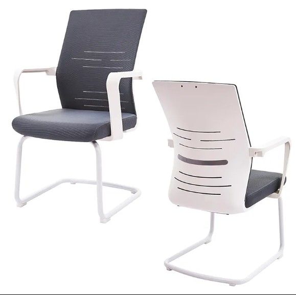 Soporte lumbar de malla Ergonomía de los huéspedes del visitante silla de espera de la sala de conferencias silla de reuniones de oficina