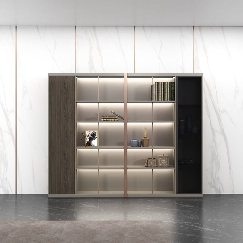 Muebles de oficina modernos Jefe ejecutivo Gerente Estante de escritorio Fondo Armario de archivos Almacenamiento de archivos de la oficina Armarios de libros