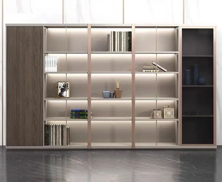 Muebles comerciales de fábrica calientes Nuevos Muebles de oficina Estante de libros grande Mfc Almacenamiento de archivos gabinete de oficina