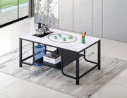 Nuevo estilo moderno simple mesa de café para oficina sala de estar hogar pequeño duradero de hierro de alambre mesa de café