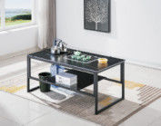 Mesa de café simple y moderna para la sala de estar de la oficina y el hogar pequeño Mesa de café de alambre de hierro duradera con alto costo de rendimiento