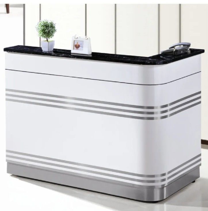 Estilo minimalista barato Muebles modernos extensibles Escritorio Recepción Escritorio Recepción de mesa Recepción de mesa