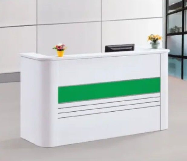 Escritorio de recepción minimalista moderno personalizable para oficinas y hoteles para edificios de oficinas Muebles de escritorio de entrada